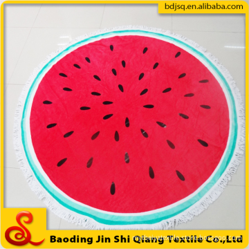 Personalized Printed 100% Cotton Large Round Beach Towel With Tassel